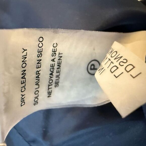 Karl Lagerfeld Paris Blue Tweed Tie Front Sheath Dress Size 4 Classic, Career - Picture 9 of 13